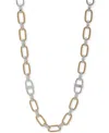 Anne Klein Two-tone Linked Strandage Necklace, 42" In Gold,silver