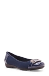 Anne Klein Ulivera Ballet Flat In Navy