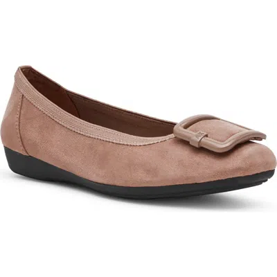 Anne Klein Umari Ballet Flat In Brown