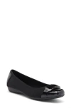 Anne Klein Ursula Buckle Ballet Flat In Black Flyknit