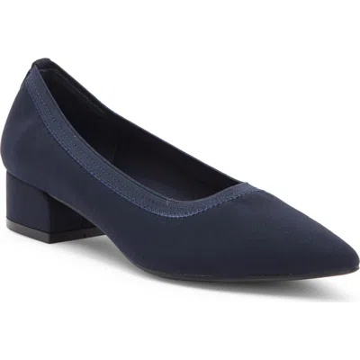 Anne Klein Uruzi Pump In Navy Matte Stretch