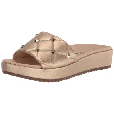 Anne Klein Valli Slide Sandal Light Gold Vall02f9-gld Women's In Multi