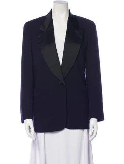 Pre-owned Anne Klein Vintage 1970's Blazer In Blue