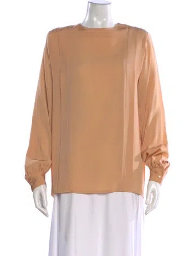 Pre-owned Anne Klein Vintage 1980's Blouse In Neutral