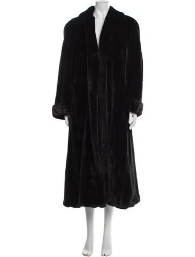 Pre-owned Anne Klein Vintage 1980's Fur Coat In Brown