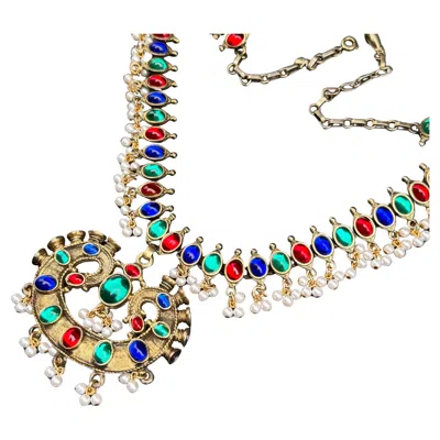 Pre-owned Anne Klein Vintage  Couture Mughal Style Necklace In Multi