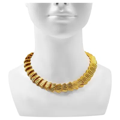 Pre-owned Anne Klein Vintage  Gold Tone Stacked Toggle Necklace, Circa 1980s In Multi
