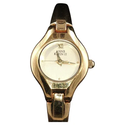 Pre-owned Anne Klein Vintage  Ii 10/4532-3 Gold Tone Bangle Quartz Women�s Watch 5.75" In Multiple
