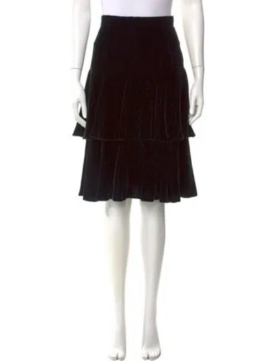 Pre-owned Anne Klein Vintage Knee-length Skirt In Black