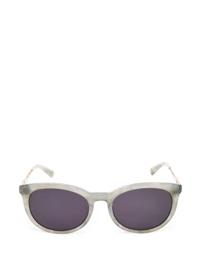 Anne Klein Vintage Round-frame Sunglasses In Gray