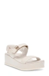 Anne Klein Violette Slingback Platform Wedge Sandal In Off White