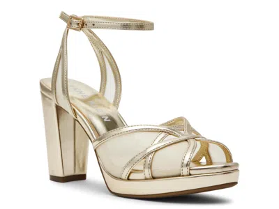 Anne Klein Vital Platform Sandal In Gold