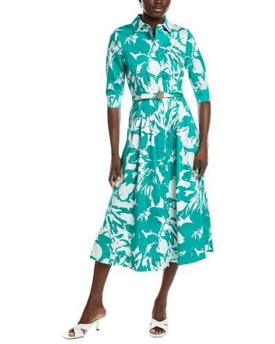 Anne Klein Waist Tucked Shirtdress In Multi