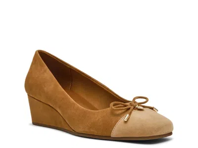 Anne Klein Waiter Wedge Pump In Brown