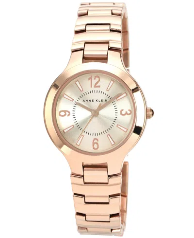 Anne Klein Women's Quartz Rose Gold-tone Alloy Bracelet Watch, 29mm In No Color