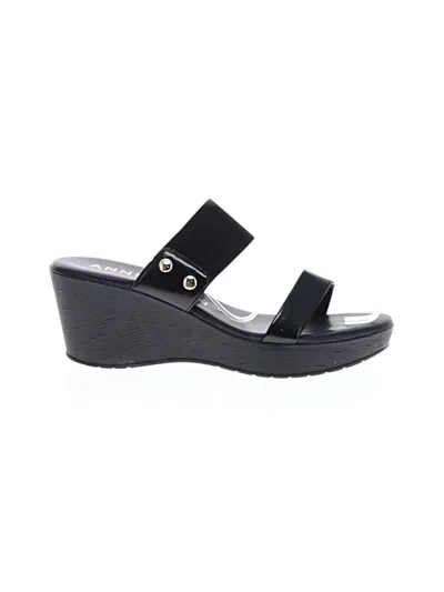 Pre-owned Anne Klein Wedges In Black