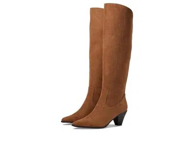 Anne Klein Wei Boots Women's Brown Suede Ankle Zip Knee High Jobb1249