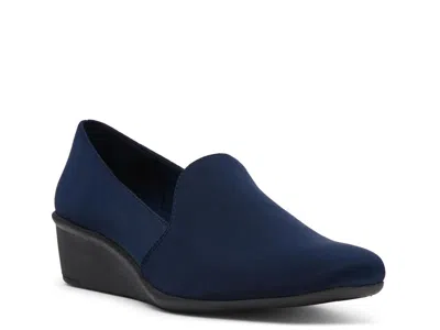 Anne Klein Wendell Wedge Slipon In Blue