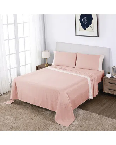 ANNE KLEIN ANNE KLEIN WESTHILL DOT SATEEN 300 THREAD COUNT SHEET SET