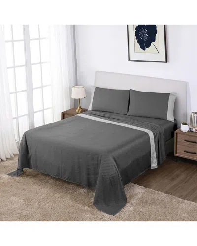 ANNE KLEIN ANNE KLEIN WESTHILL DOT SATEEN 300 THREAD COUNT SHEET SET