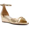 Anne Klein Whitby Ankle Strap Slide Sandal In Gold