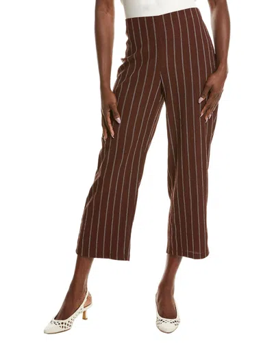 Anne Klein Wide Leg Crop Pant In Brown