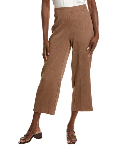 Anne Klein Wide Leg Crop Pant In Brown