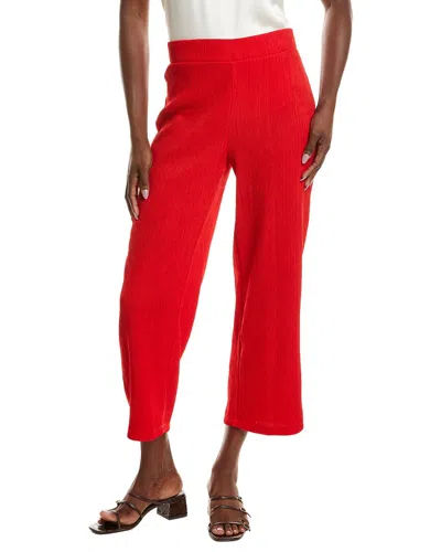 Anne Klein Wide Leg Crop Pant In Red