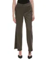 Anne Klein Womens Printed Blouse Wide Leg Pull On Pants In Brown