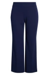 Anne Klein Wide Leg Pull-on Pants In Blue