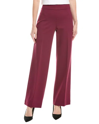 Anne Klein Wide Leg Trouser In Burgundy