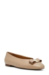Anne Klein Women's Willow Bow Detail Round Toe Ballet Flats In Biscotti
