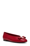 Anne Klein Women's Willow Bow Detail Round Toe Ballet Flats In Red