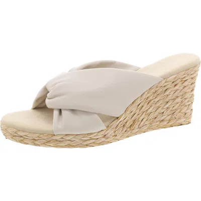 Anne Klein Women's Weslie Espadrille Wedge Sandals In Off White Smooth