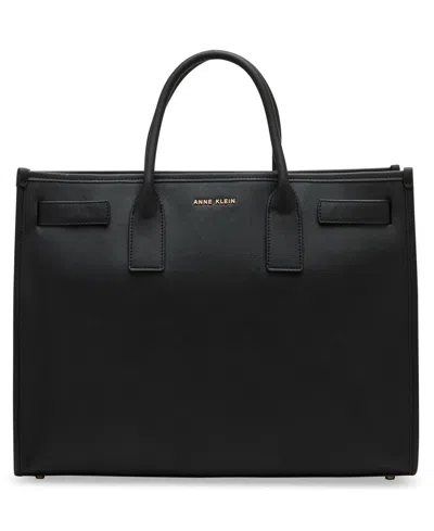 Anne Klein Ak 3 Piece Work Tote Gift Set In Black
