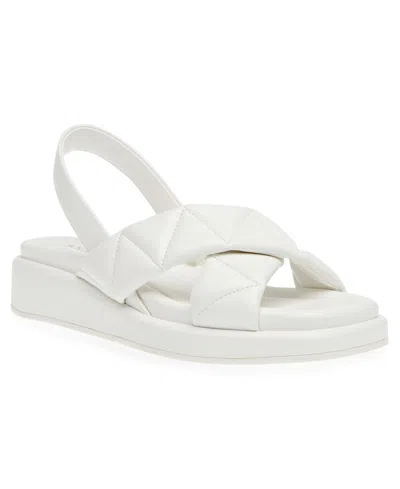 Anne Klein Women's Air Sandal In White Smooth