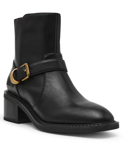 Anne Klein Women's Amias Block Heel Booties In Black