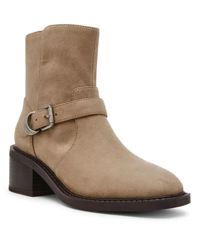 Anne Klein Women's Amias Block Heel Booties In Brown