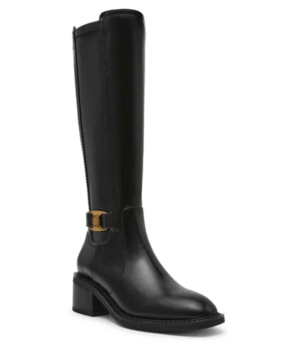 ANNE KLEIN WOMEN'S ANESSA BLOCK HEEL KNEE HIGH BOOTS