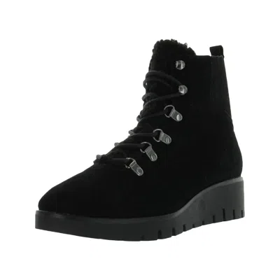 Anne Klein Donata Dona01f9-006 Black Suede Ankle Boots Jzz1115