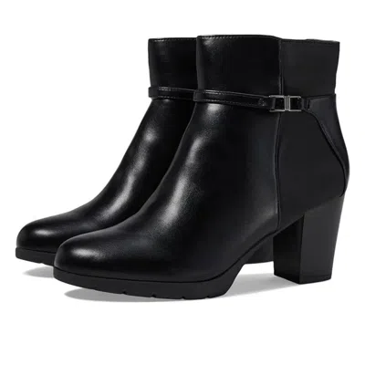 Anne Klein Women's  Romi Boots Black Round Toe Side Zip Ankle Bootie Rhs6463 In Multi