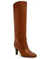 Anne Klein Womens Iverson Knee High Dress Boots Regular Wide Calf In Brown