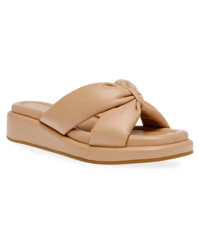 Anne Klein Women's Avenue Footbed Sandals In Nude Smooth