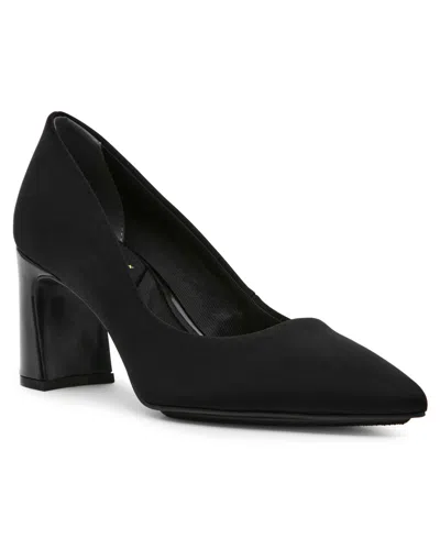 Anne Klein Women's Barstow Pointed Toe Dress Pumps In Black Stretch