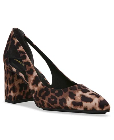 Anne Klein Women's Berkeley Block Heel Dress Pumps In Leopard