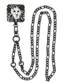 Anne Klein Women's Black Alloy Metal Crossbody Chain Designed For Iphone In Black