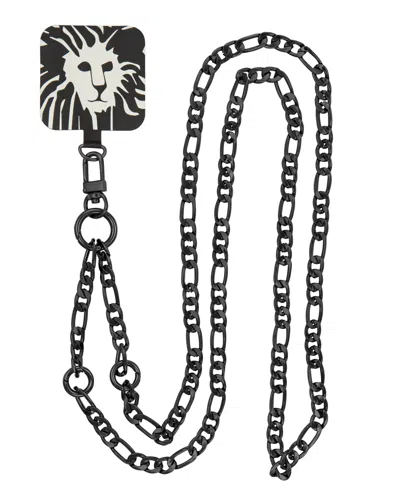 Anne Klein Women's Black Alloy Metal Crossbody Chain Designed For Iphone
