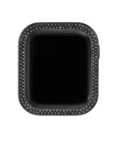 Anne Klein Women's Black Alloy Protective Case With Black Crystals Designed For 40mm Apple Watch