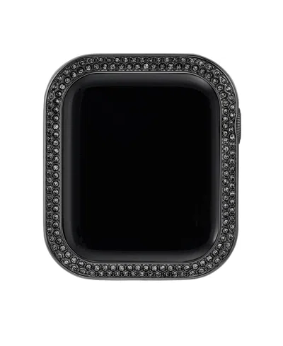 Anne Klein Women's Black Alloy Protective Case With Black Crystals Designed For 41mm Apple Watch