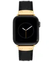 Anne Klein Women's Black Crocograin Genuine Leather Band Designed For Apple Watch 42mm (series 10) & 38/40/41mm In Black